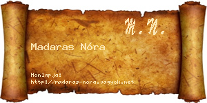 Madaras Nóra névjegykártya